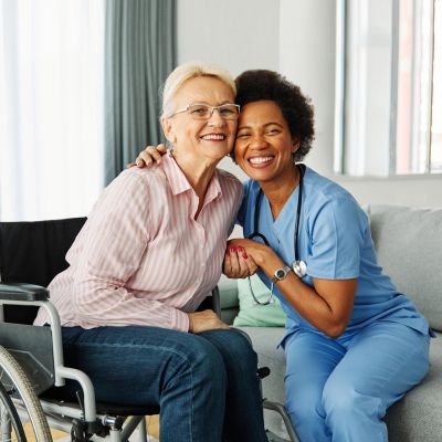 Overnight carer supporting an older person at home